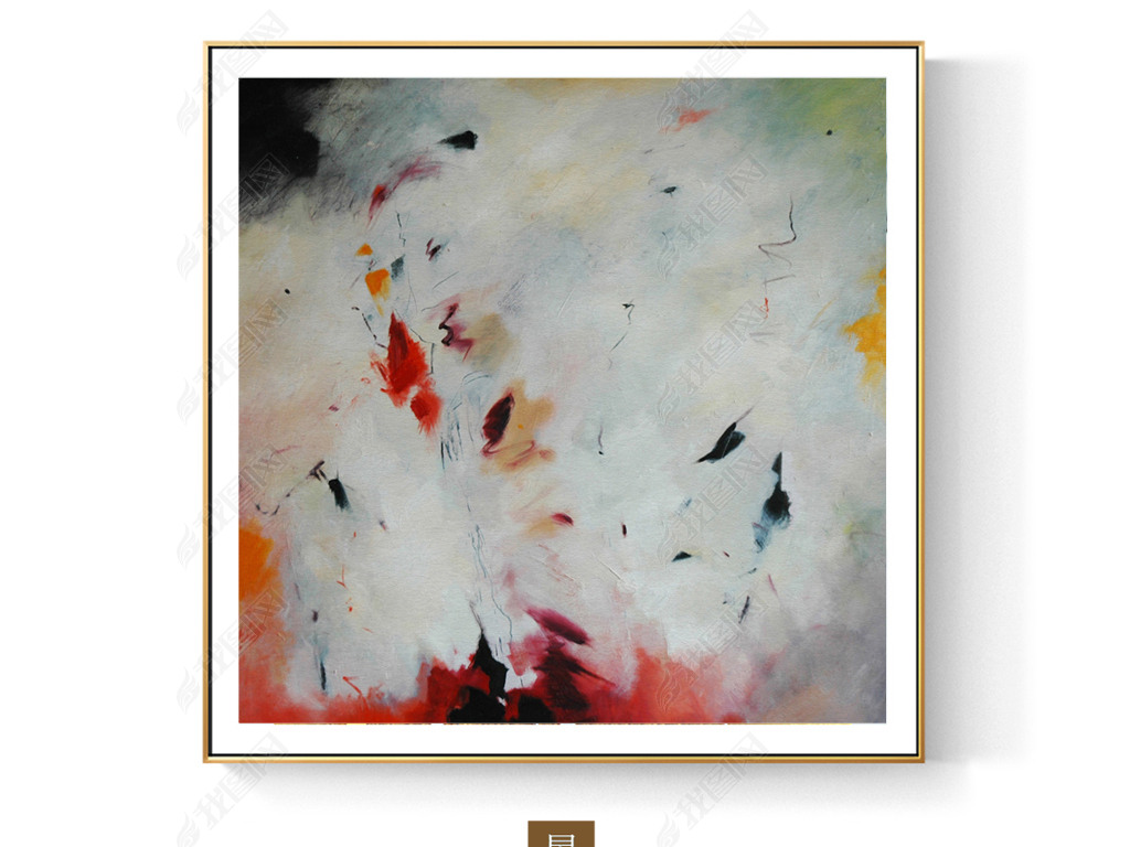 现代简约创意水彩抽象油画家居装饰画无框画