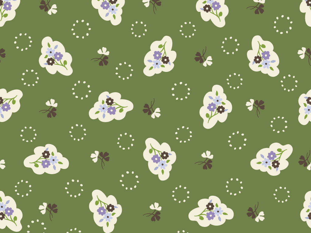 植物小花无缝印花图案