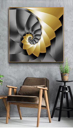 现代简约几何立体抽象艺术图案装饰画