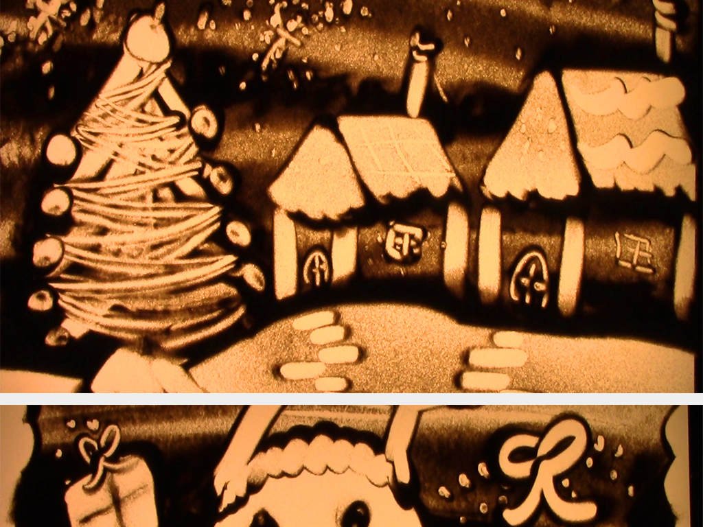 儿歌小青蛙冬日童趣迎新年儿童沙画视频