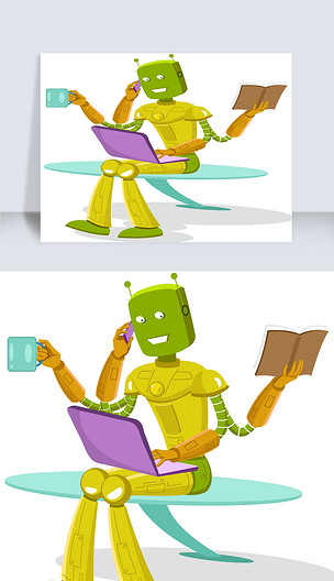原创人工智能创意卡通插画