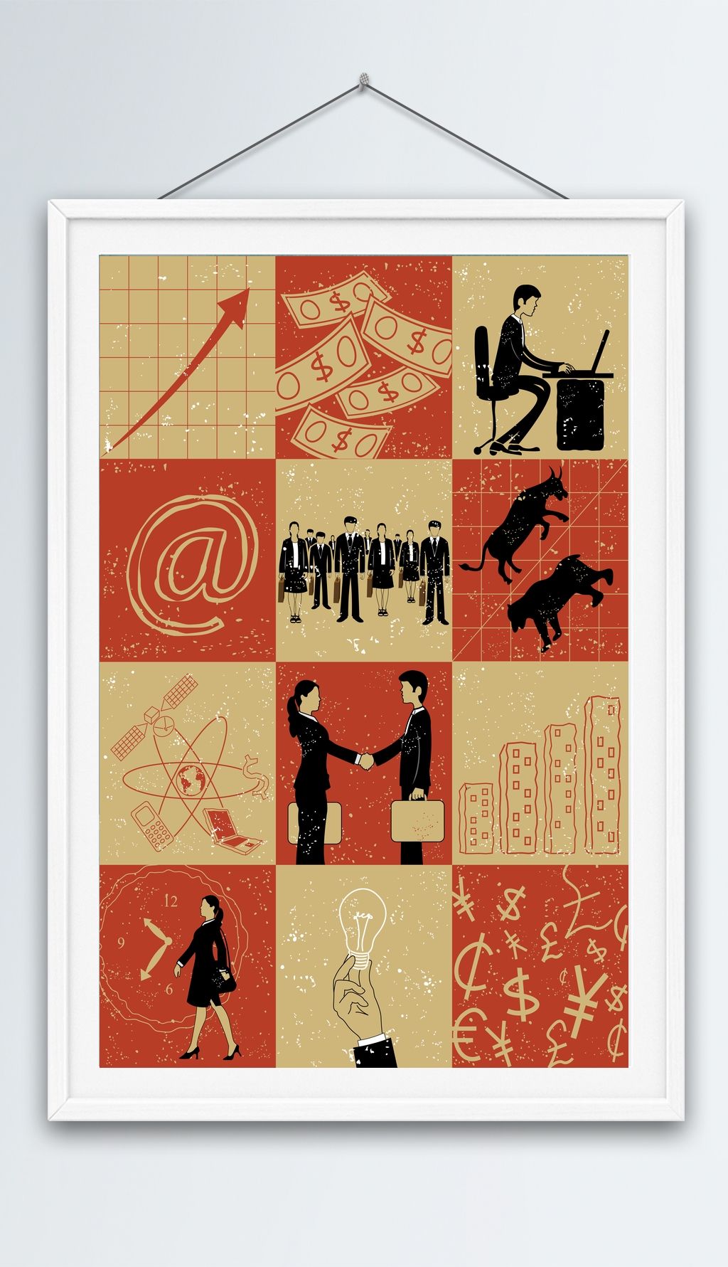 原创当代职场人创意插画