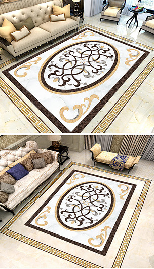 大理石拼花欧式复古图案地板砖拼花