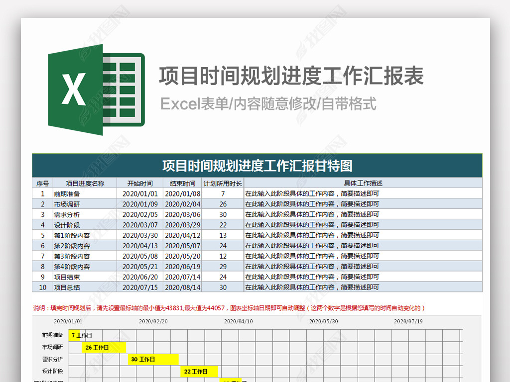 Ŀʱ滮ȹ㱨Excel