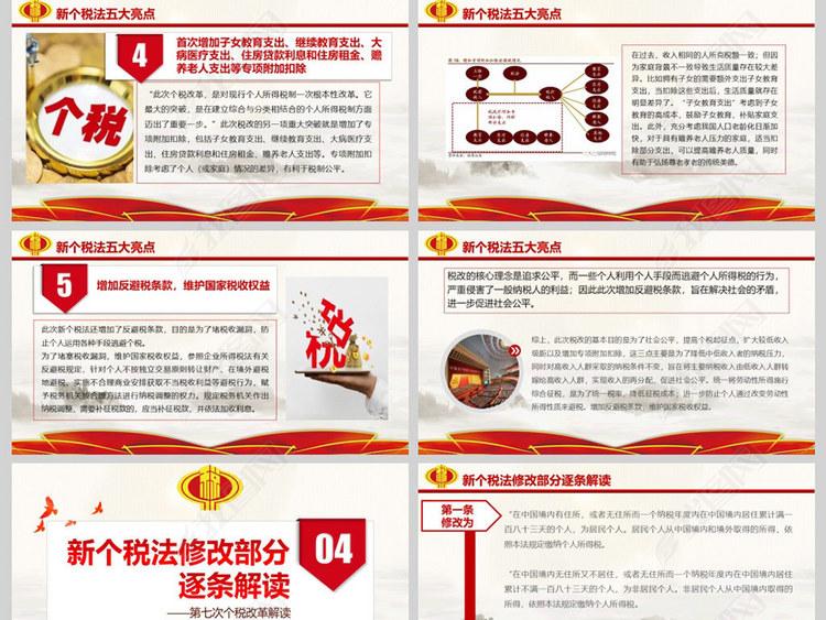 个税改革解读税务局专用PPT模板