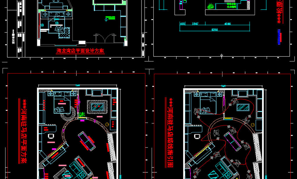 整体衣柜展厅平面布置设计方案CAD图集