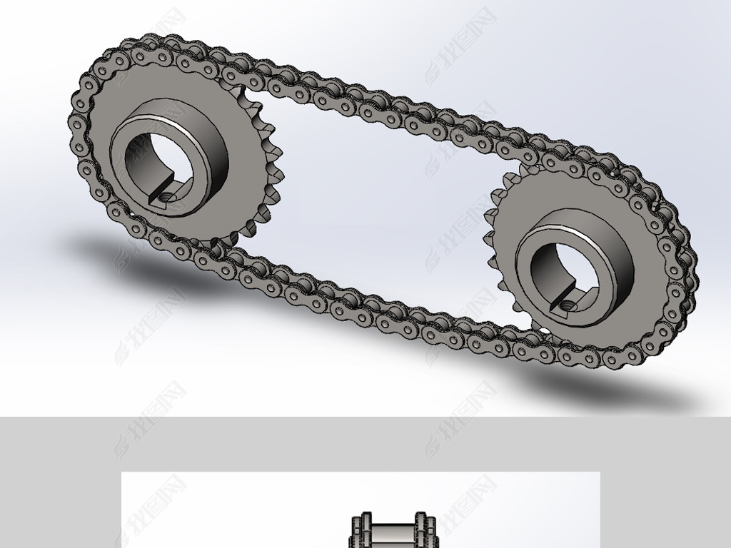 链传动模型设计模型Solidworks格式