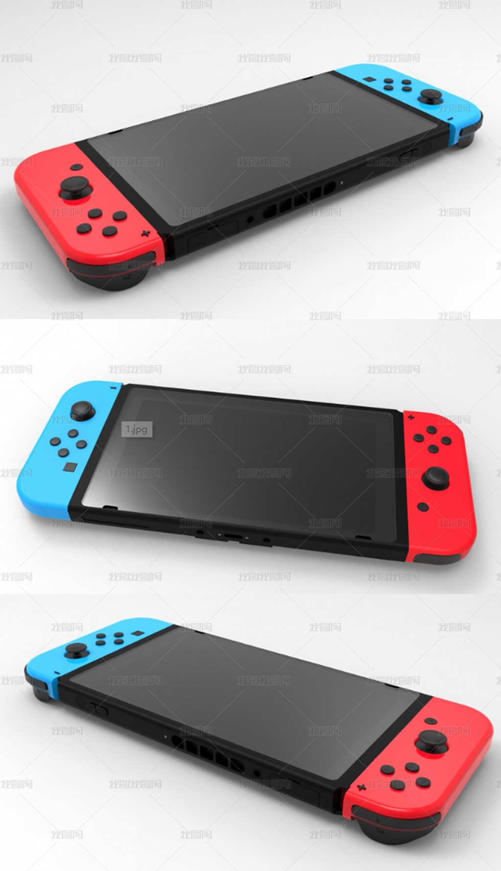 原创switch任天堂游戏机手柄3d模型图片素材模板下载 其他 我图网