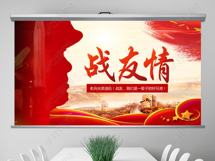 战友情战友录军人退伍纪念相册PPT模板