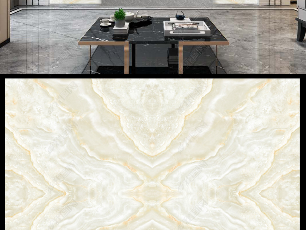 黄龙玉高清大气浅黄玉石大板高档玉石背景墙