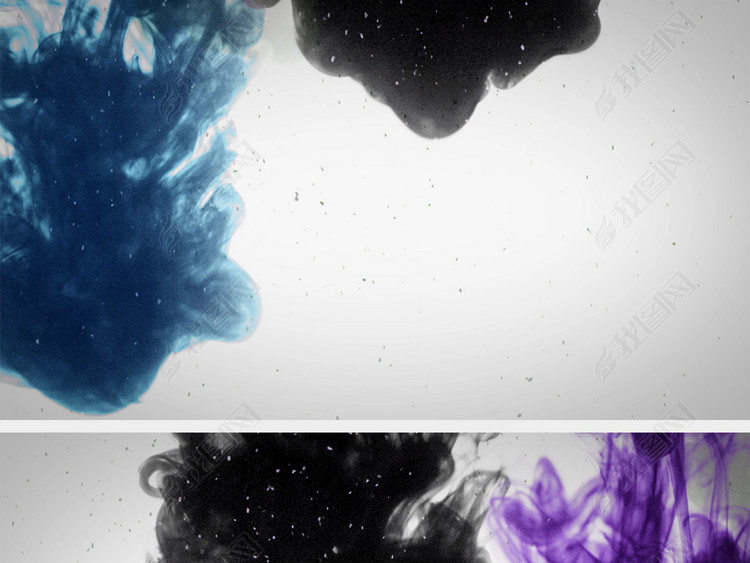 多彩浓烟泼墨中国风烟雾古风视频特效素材