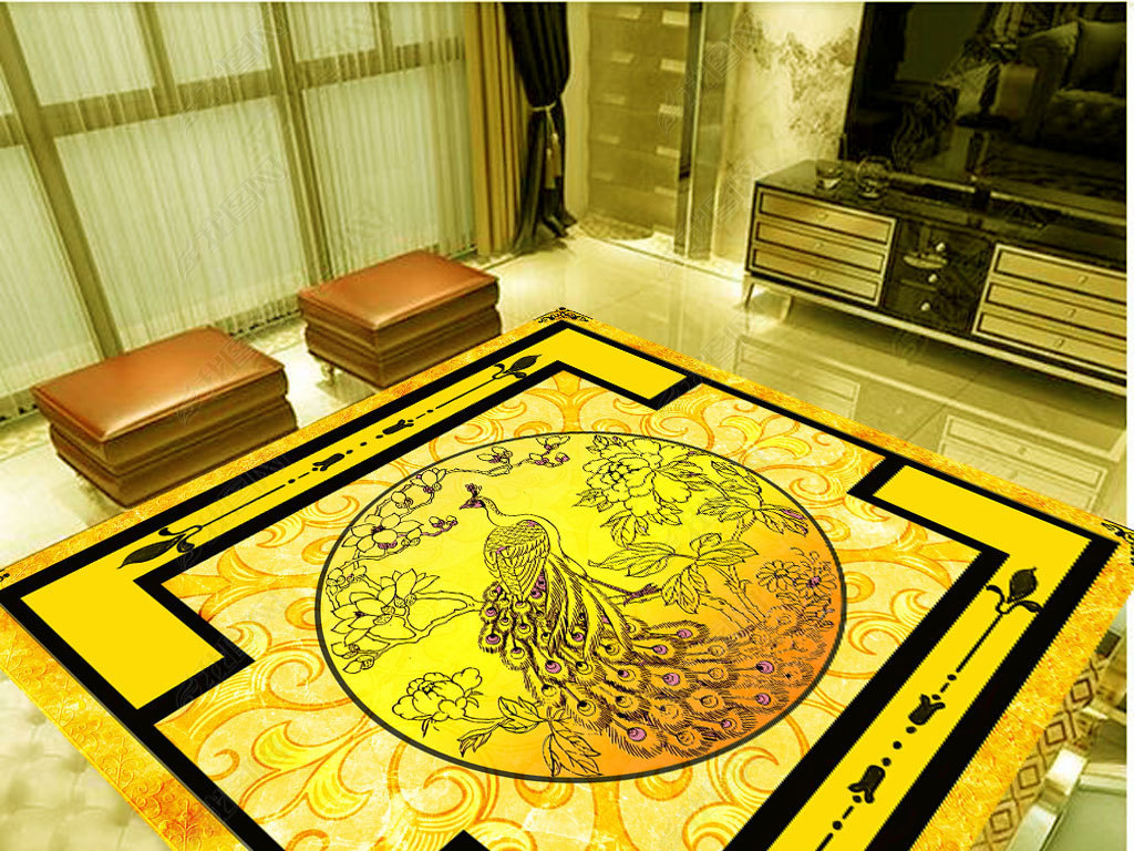 原创高清地面地砖装饰画欧式高清装饰画版权可商用