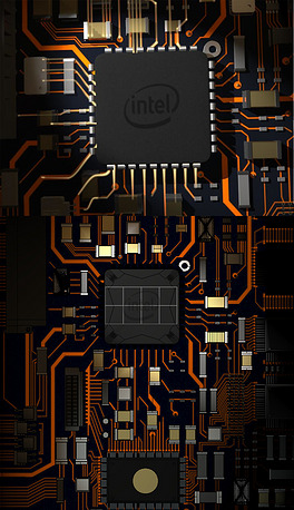 电路板带动画带拖尾特效