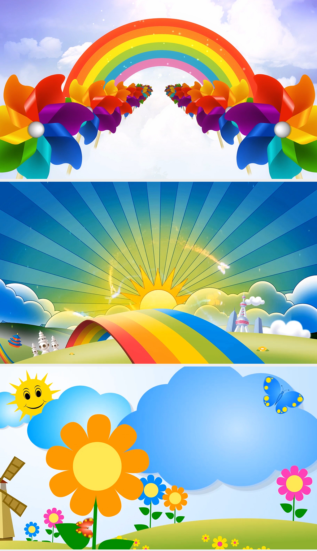 彩虹的约定六一儿童节led大屏幕视频素材