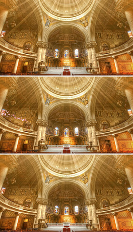 欧式婚礼殿堂婚庆婚礼led大屏幕视频素材浪漫金色光影爱心背景婚庆