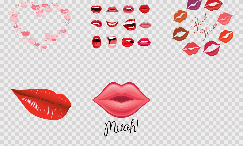 性感嘴唇红唇彩唇膏唇印五官化妆品美容png素