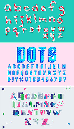 创意艺术字体海报美术字时尚英文字母艺术字ai格式