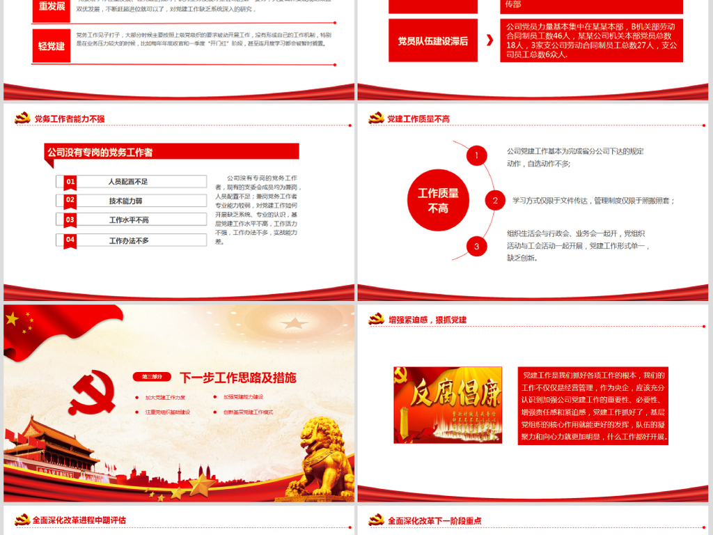 2019基层机关党支部党建工作总结ppt