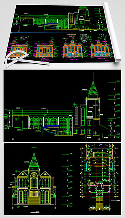 教堂设计cad方案