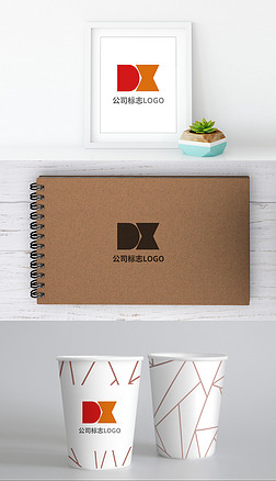 dx字母设计logo|时尚创意字母dx企业标志logo模板