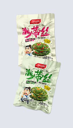 卡通海带包装设计|海带丝卡通休闲零食食品包装袋设计