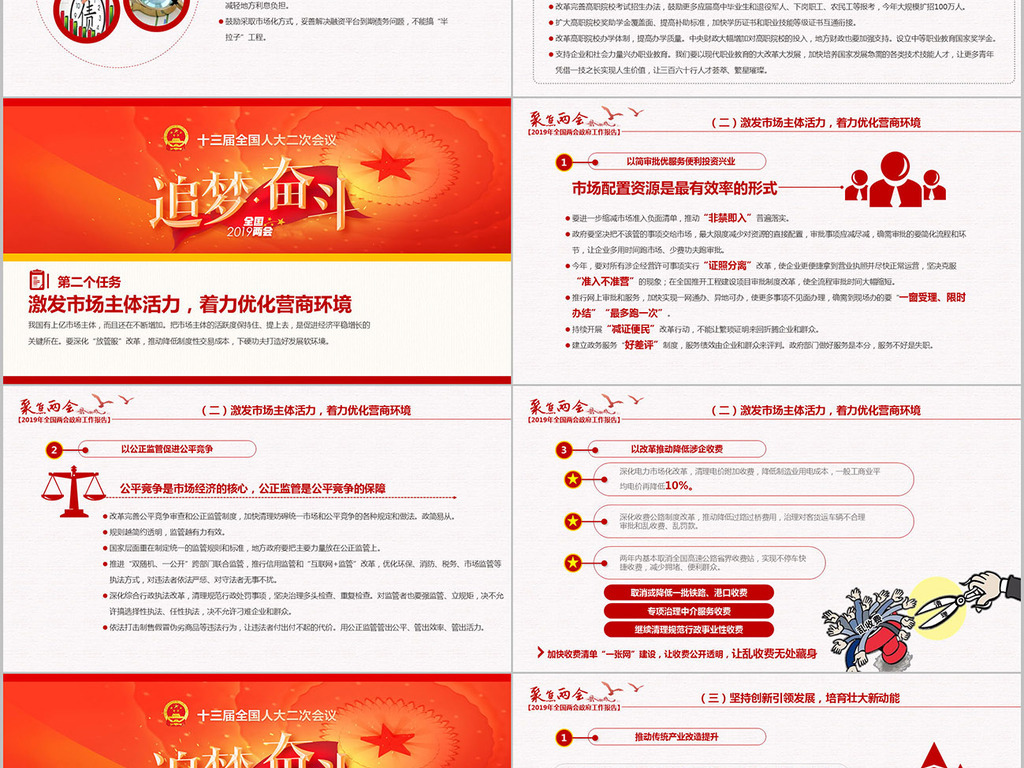 2019两会政府工作报告党政政协人大会议