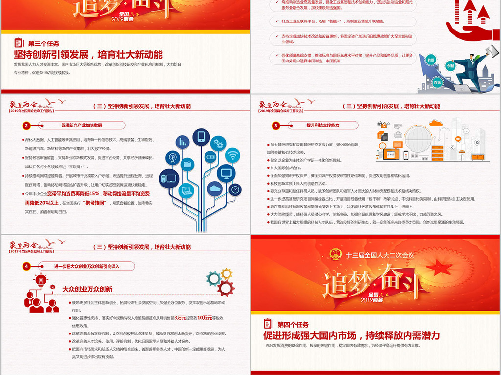 2019两会政府工作报告党政政协人大会议