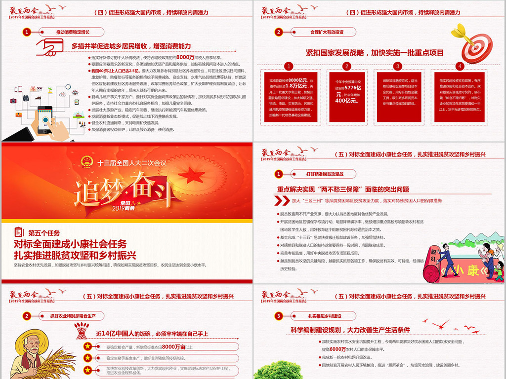 2019两会政府工作报告党政政协人大会议