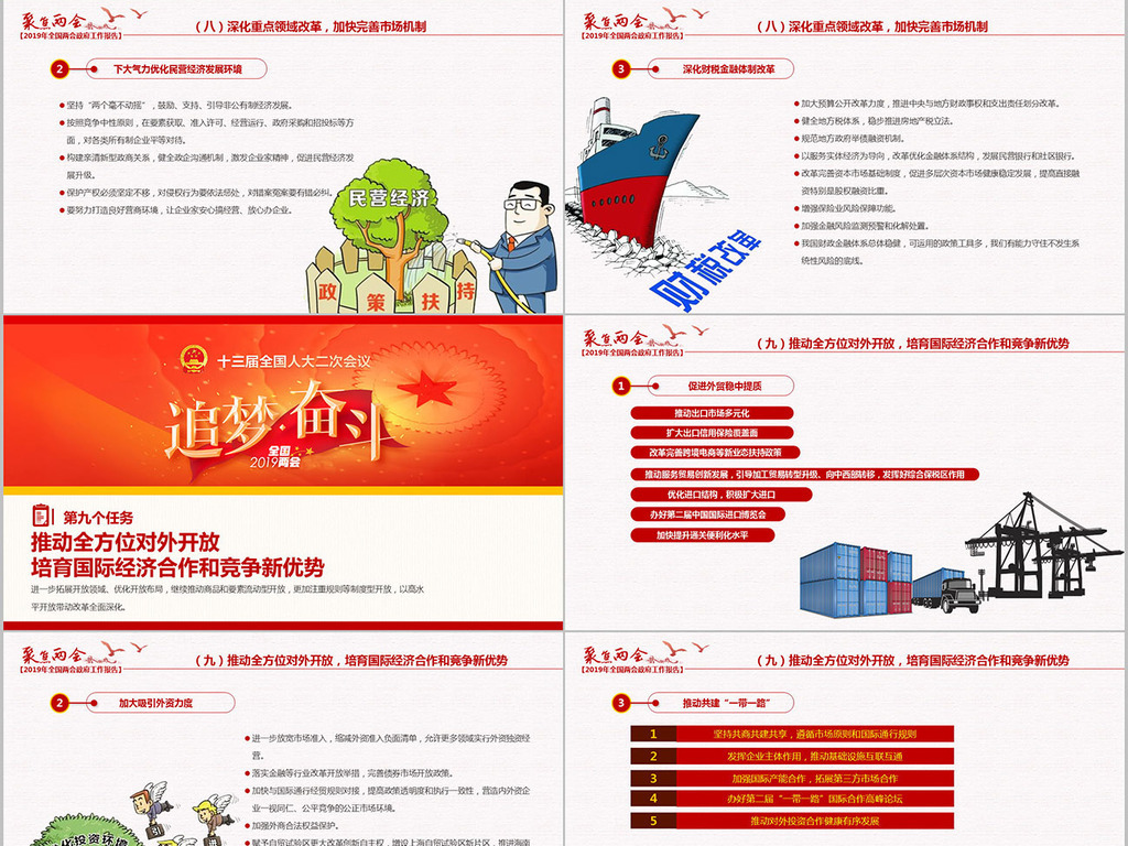 2019两会政府工作报告党政政协人大会议