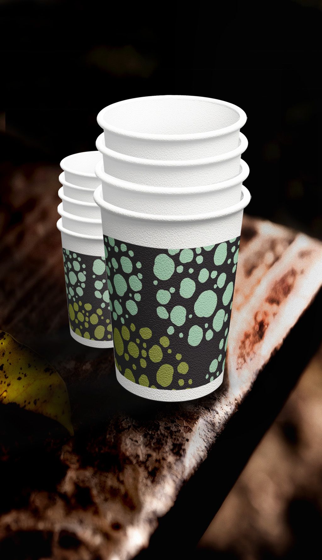 手绘花纹清新唯美花纹印花杯饮水杯纸杯