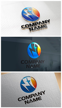 个性蓝橙创意简约科技字母n标志logo矢量