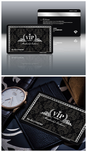 欧式高端黑卡设计模板