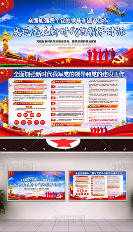 2019中央军委党的建设会议部队军队展板宣传栏