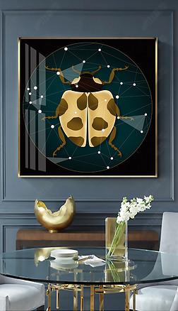 现代昆虫装饰画|抽象现代简约创意艺术奢华昆虫几何轻奢装饰画