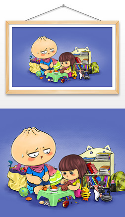 过家家手绘插画【纯原创】