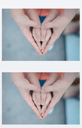 温暖儿童手部十指连心照片