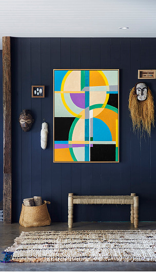 几何抽象色块波普涂鸦现代时尚玄关装饰画