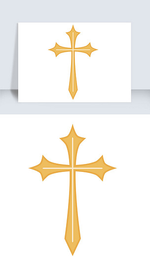 卡通手绘复活节十字架海报背景png