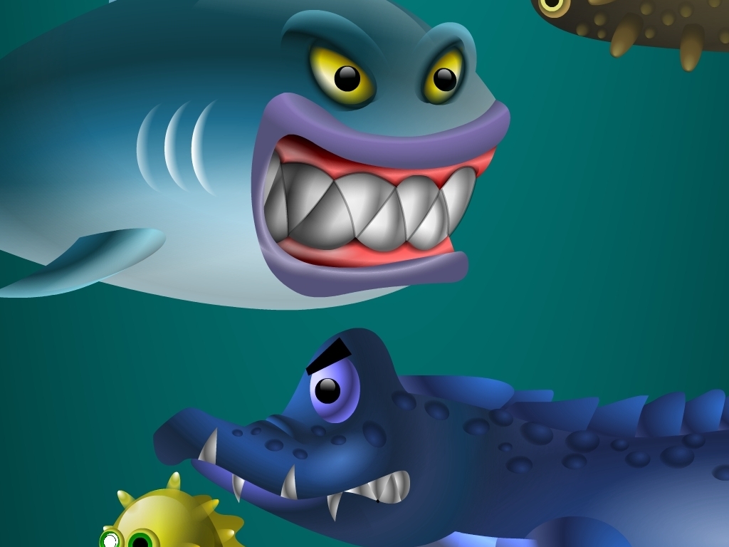 原创矢量flash鱼动画