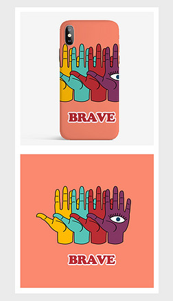 欧美儿童复古手机壳图案|复古个性波普风手图案