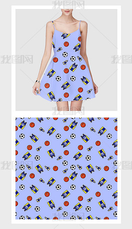 简约风足球篮球球衣图案