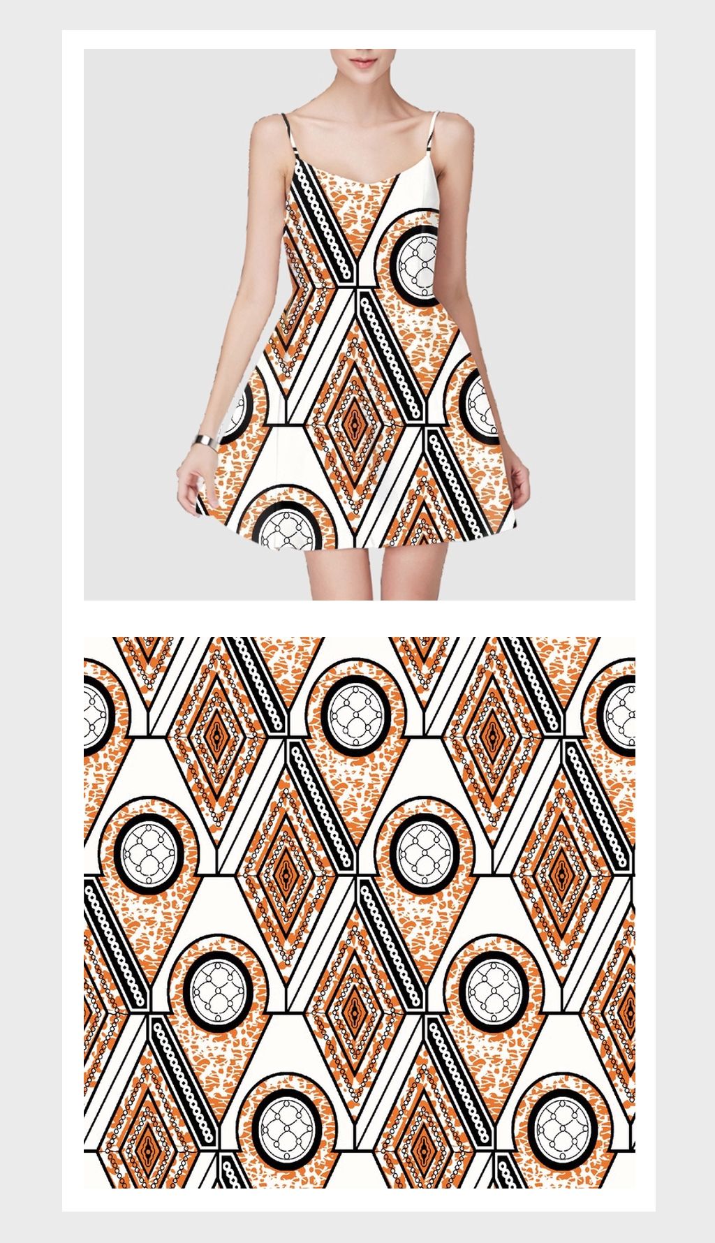 原创白底简约几何花纹服装家纺印花版权可商用