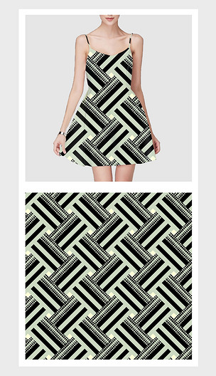 原创几何线条简约时尚服装设计图案