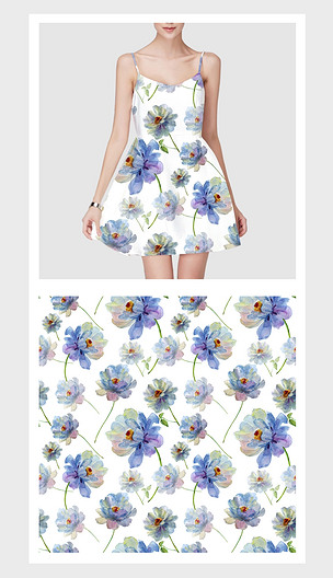 植物系列简约花卉服装设计图案下载-编号20265597-植物元素-我图网