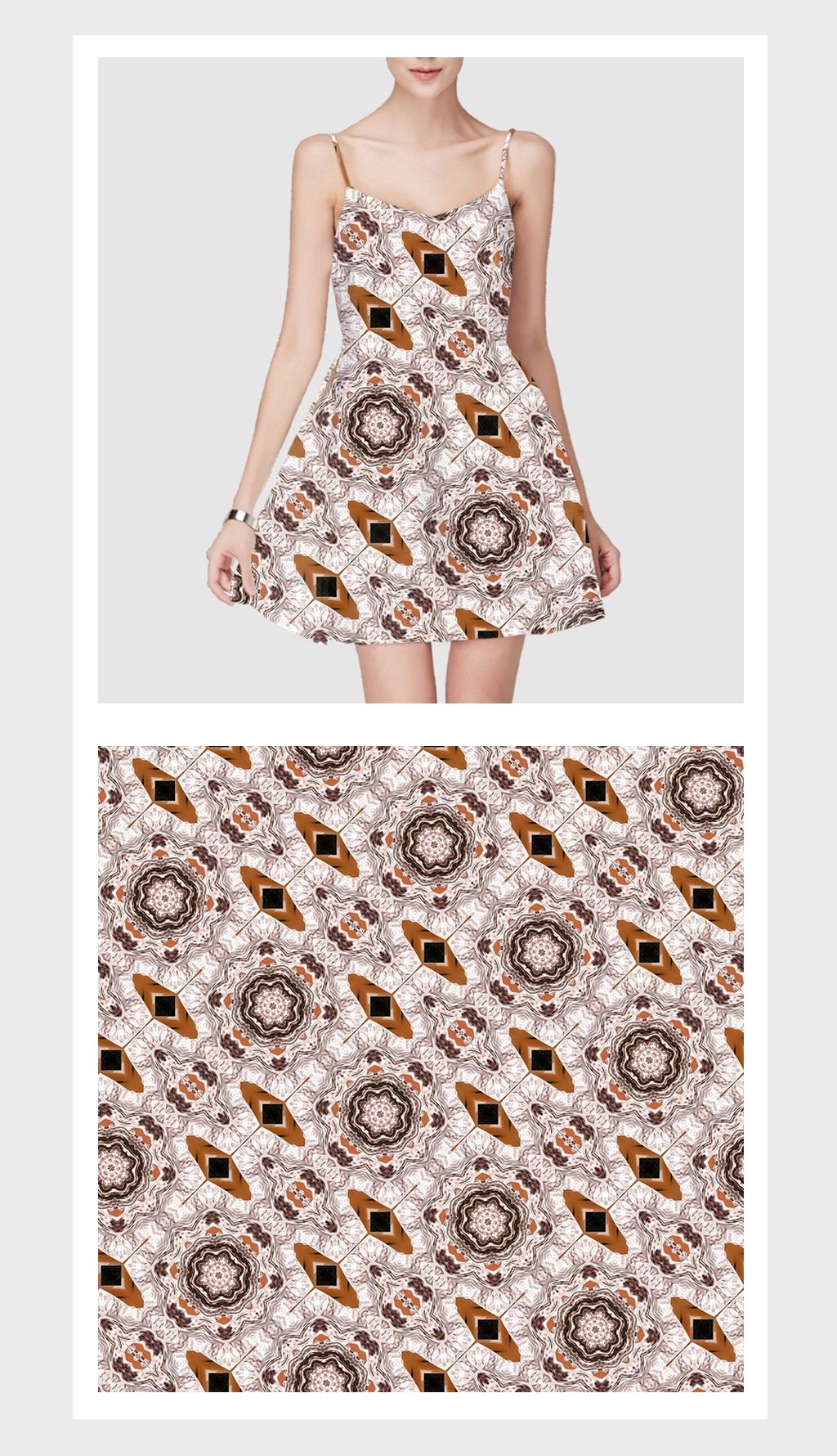 简约几何抽象时尚服装设计图案