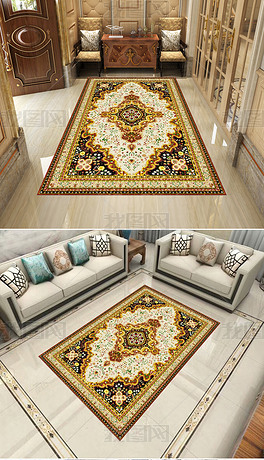 欧式复古地毯地拼花