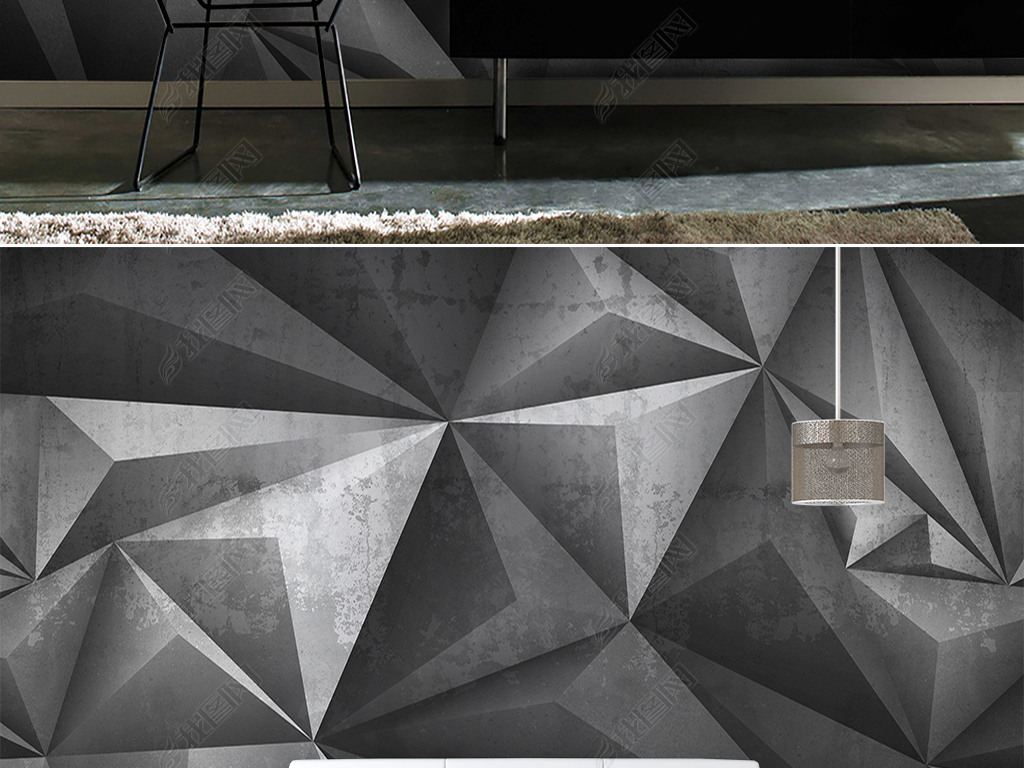 原创3d立体复古怀旧工业风水泥墙背景装饰画版权可商用