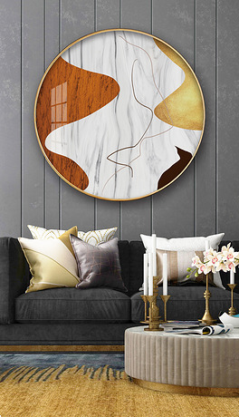 圆形装饰画图片素材_原创圆形装饰画设计模板下载_抽象画专营店设计师