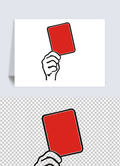 手拿红牌cdr矢量图