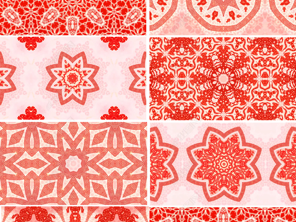 剪纸姑娘背景中国风led大屏幕视频少儿舞蹈背